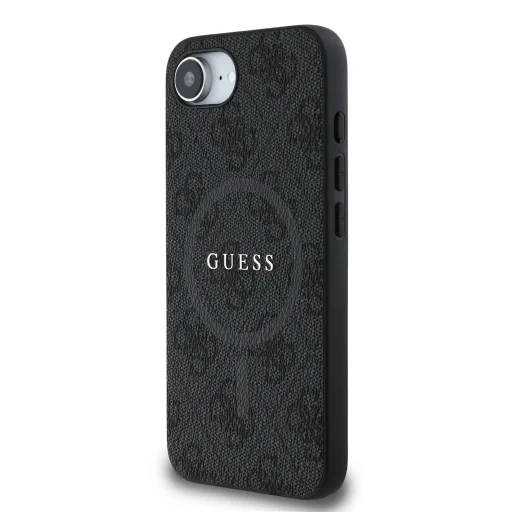  iPhone 16e Guess PU Leather 4G Színes Gyűrűs MagSafe tok Fekete - 2