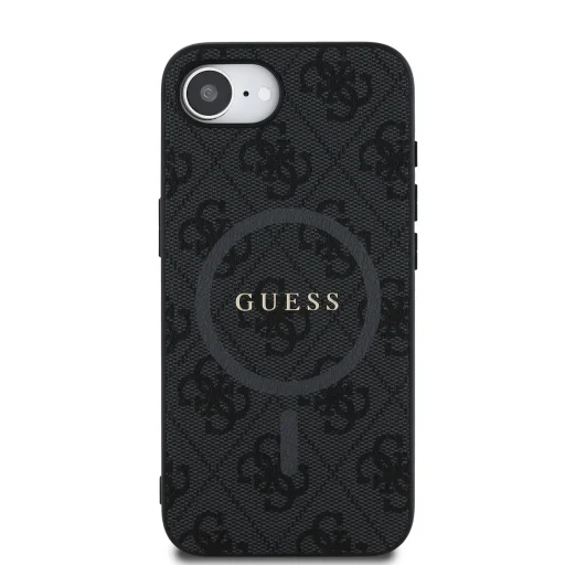  iPhone 16e Guess PU Leather 4G Színes Gyűrűs MagSafe tok Fekete - 3