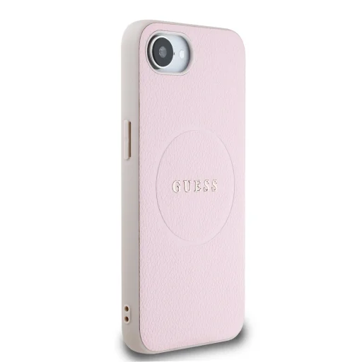  iPhone 16e Guess PU Grained Classic Logo MagSafe rózsaszín tok - 4