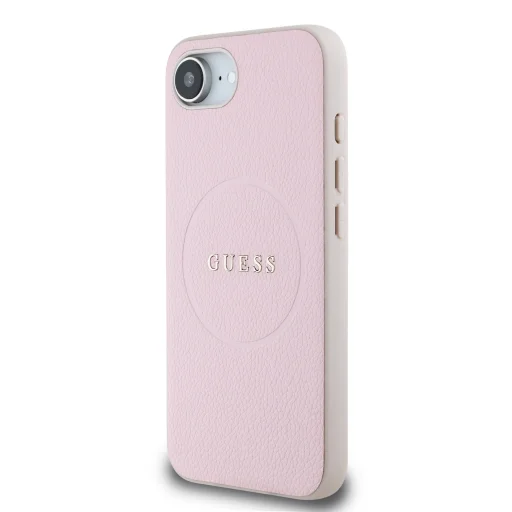 iPhone 16e Guess PU Grained Classic Logo MagSafe rózsaszín tok - 2