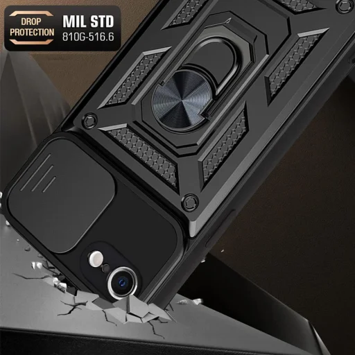 Techsuit - CamShield sorozat - iPhone 16e - Fekete tok - 6