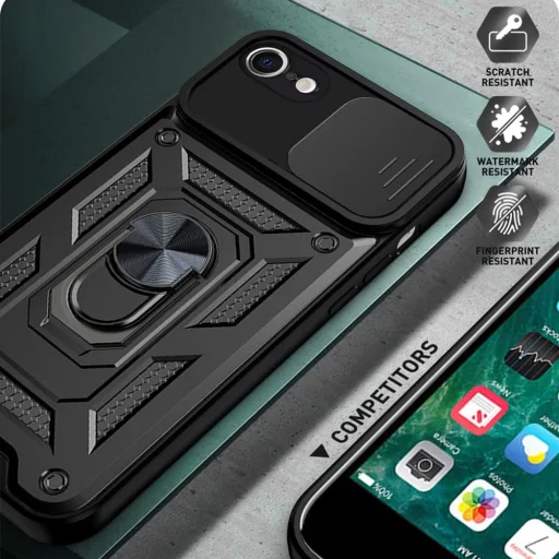 Techsuit - CamShield sorozat - iPhone 16e - Fekete tok - 5