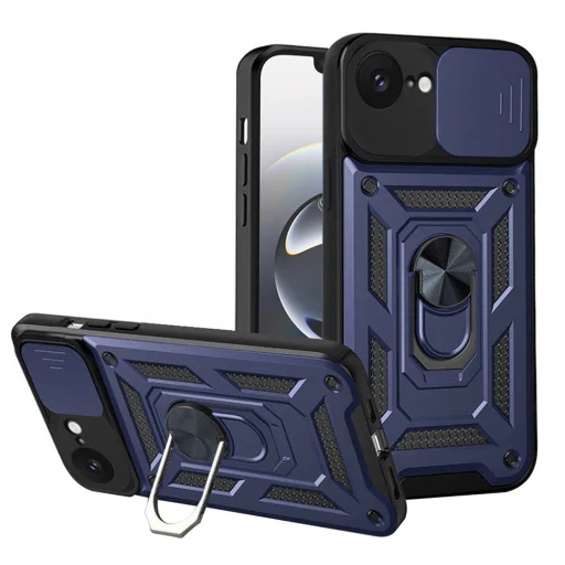 iPhone 16e - Techsuit - CamShield sorozat - Kék tok - 1