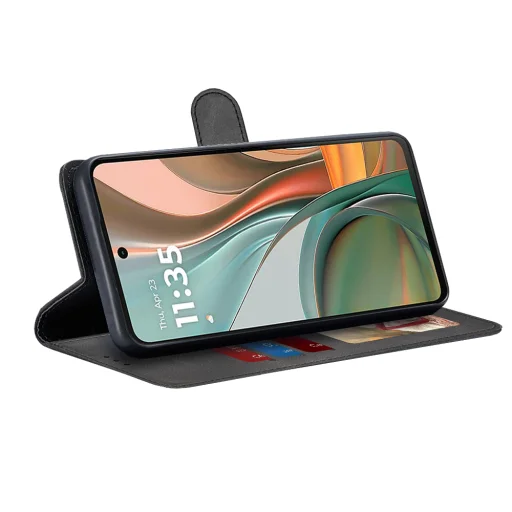 Techsuit - Napló könyv - Motorola Moto G75 - Fekete tok - 2