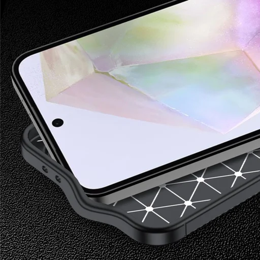 Techsuit - CarbonFiber - Samsung Galaxy A56 5G - Fekete tok - 5