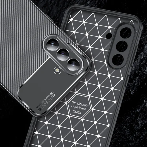 Techsuit - CarbonFiber - Samsung Galaxy A56 5G - Fekete tok - 4
