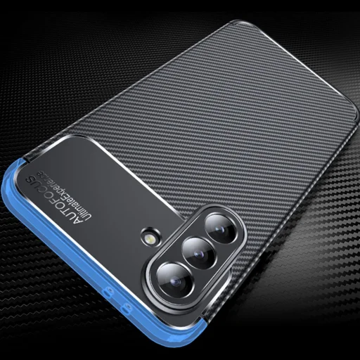 Techsuit - CarbonFiber - Samsung Galaxy A56 5G - Fekete tok - 6