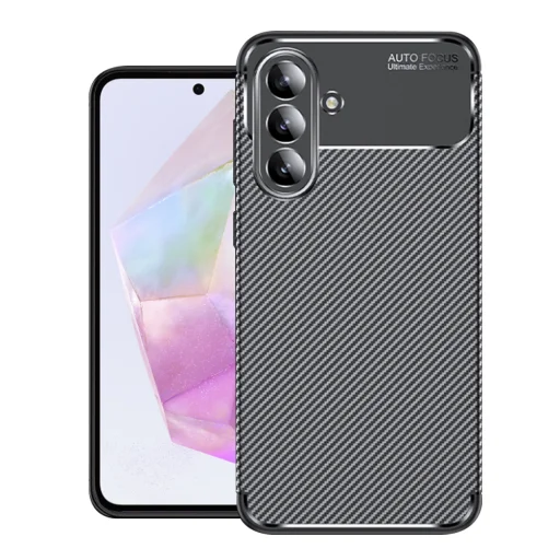 Techsuit - Szénszál - Samsung Galaxy A36 5G - Fekete tok - 1