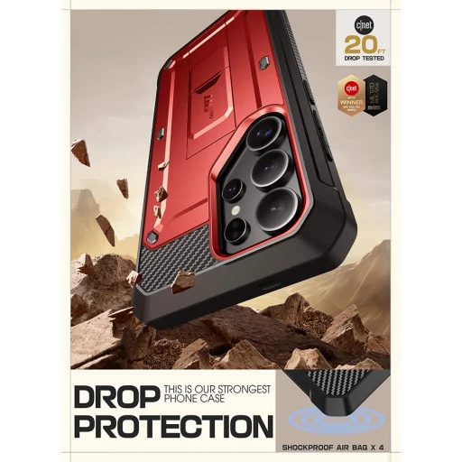  Samsung Galaxy S25 Ultra Piros Supcase Unicorn Beetle Pro tok - 5