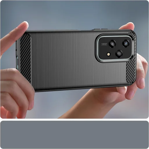 Techsuit - Karbonszilikon - Honor 200 Lite - Kék tok - 3