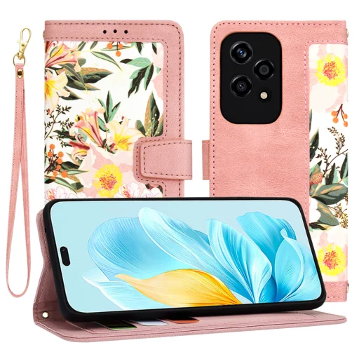 Techsuit - FlipCraft - Honor 200 Lite - Bájos Rózsaszín tok - 1