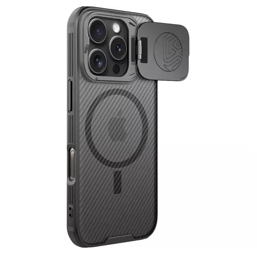  Nillkin - CamShield Prop Mágneses - iPhone 16 Pro - Átlátszó fekete tok - 2