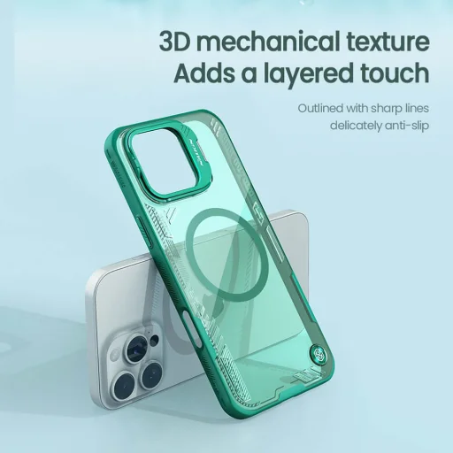  Nillkin - Iceblade Prop Mágneses (kamerakivágással) - iPhone 16 Pro - Zöld tok - 7