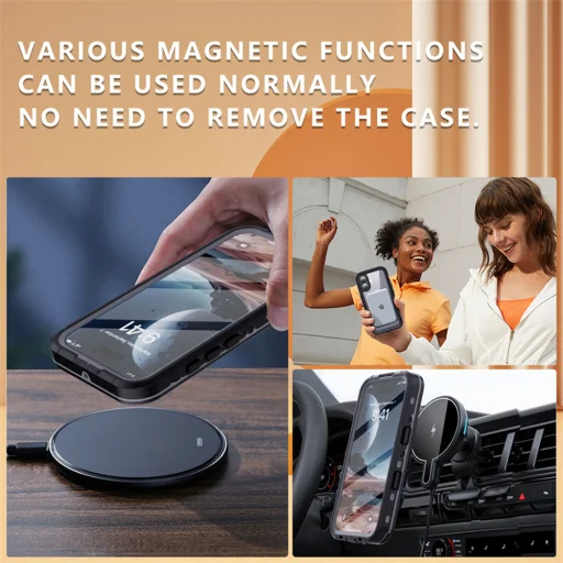 ShellBox - Vízálló IP68 Tok - iPhone 16 Plus - Fekete tok - 3