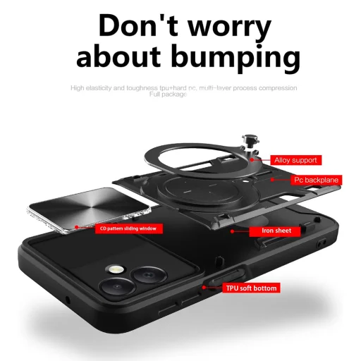 Techsuit - CamGuard Pro - Honor 200 Smart / X7c - Fekete tok - 2