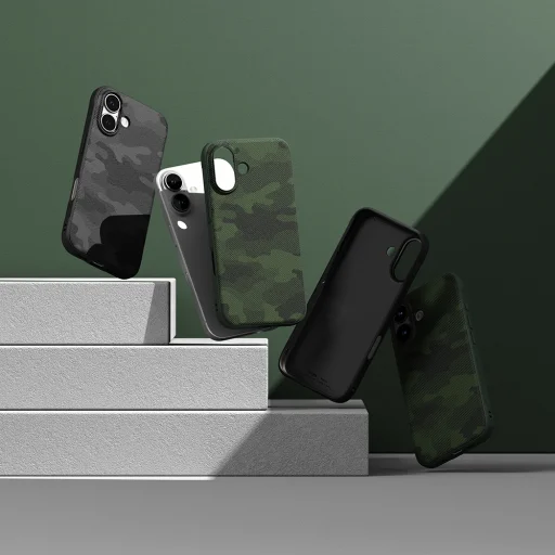  Ringke - Onyx Design - iPhone 16 Plus - Álcázott Fekete tok - 7