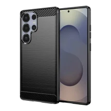 Techsuit - Szénszálas Szilikon - Samsung Galaxy S25 Ultra - Fekete tok