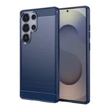 Techsuit - Karbonszilikon - Samsung Galaxy S25 Ultra - Kék tok