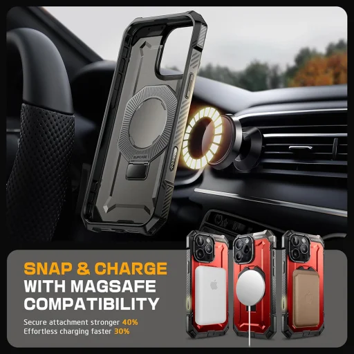  iPhone 16 Pro Max Vörös Supcase Unicorn Beetle Defender tok - 4