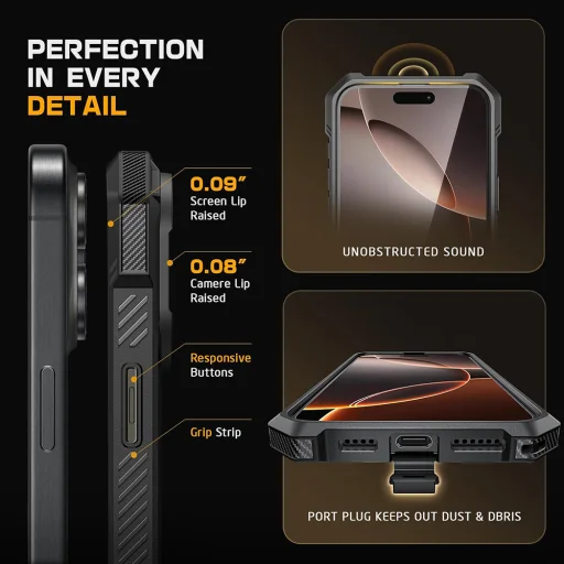  iPhone 16 Pro Max Vörös Supcase Unicorn Beetle Defender tok - 6