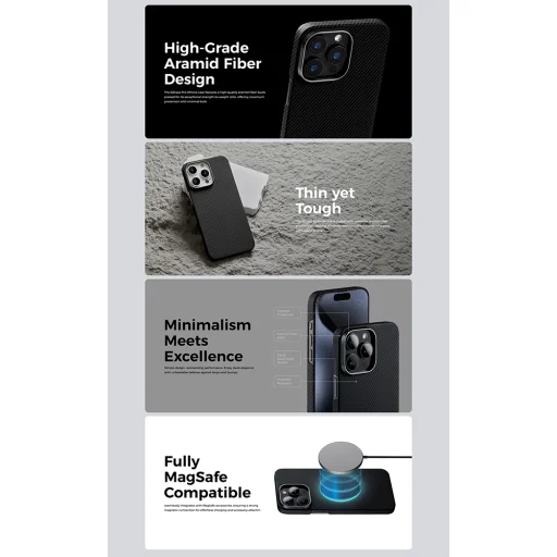  Edizard - Air MagSafe Tok - iPhone 16 Plus - Fekete tok - 8