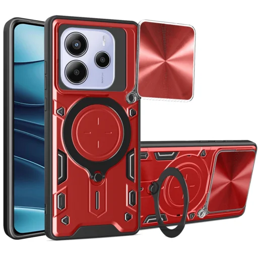 Techsuit - CamGuard Pro - Xiaomi Redmi Note 14 5G - Piros tok - 1