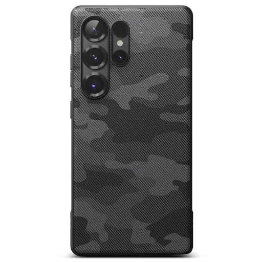  Ringke - Onyx Design - Samsung Galaxy S25 Ultra - Fekete terepmintás tok - 3