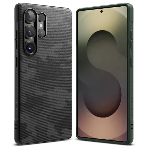  Ringke - Onyx Design - Samsung Galaxy S25 Ultra - Fekete terepmintás tok - 4
