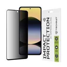 Techsuit - 111D Teljes Ragasztású Adatvédelmi Fólia - Xiaomi Redmi Note 14 4G / Redmi Note 14 5G - Fekete