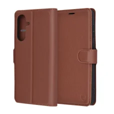 Techsuit - Bőr Tok - Samsung Galaxy A56 5G - Barna tok