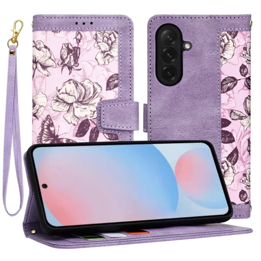 Techsuit - FlipCraft - Samsung Galaxy A56 5G - Titokzatos Lila tok - 1