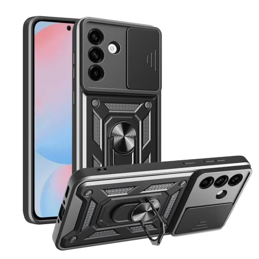 Techsuit - CamShield sorozat - Samsung Galaxy A56 5G - Fekete tok - 1