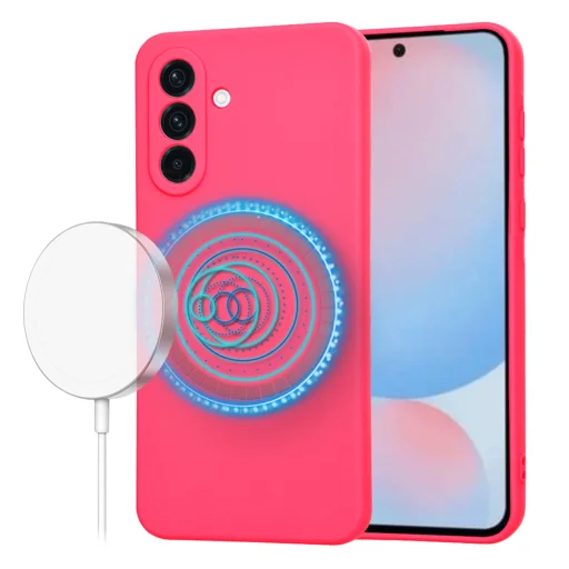 Techsuit - SoftFlex MagSafe - Samsung Galaxy A56 5G - Forró Rózsaszín tok - 1