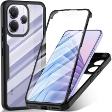 Techsuit - ColorVerse 360 ​​Széria + Képernyővédő - Xiaomi Redmi Note 14 5G - Fekete tok