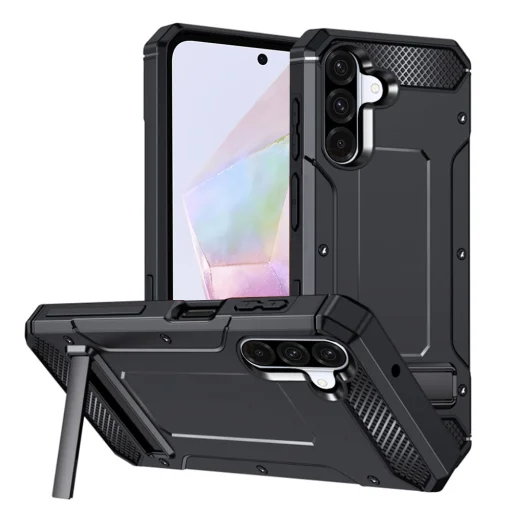 Samsung Galaxy A36 5G - Techsuit - Hibrid Páncél - Fekete tok - 1