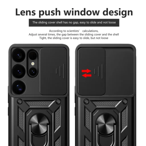 Techsuit - CamShield Sorozat - Samsung Galaxy S25 Ultra - Fekete tok - 3