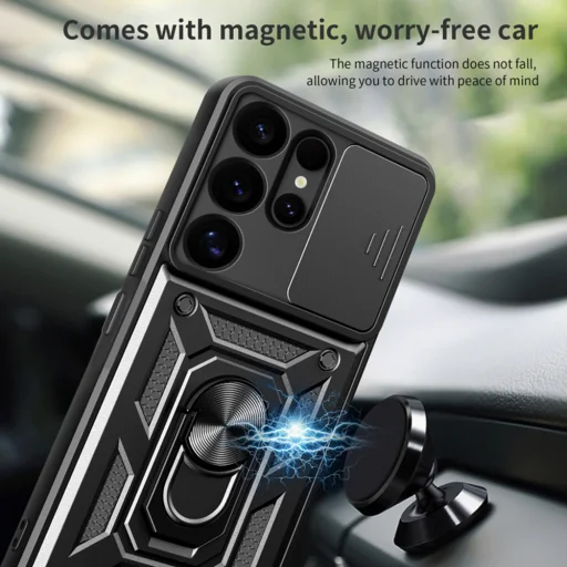 Techsuit - CamShield Sorozat - Samsung Galaxy S25 Ultra - Fekete tok - 4