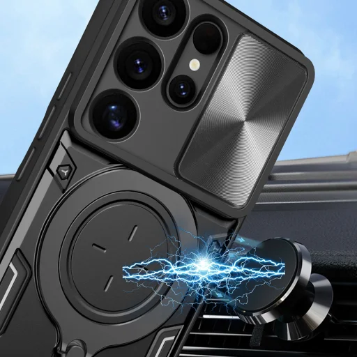 Techsuit - CamGuard Pro - Samsung Galaxy S25 Ultra - Fekete tok - 3