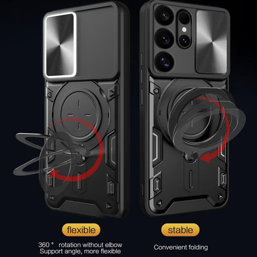 Techsuit - CamGuard Pro - Samsung Galaxy S25 Ultra - Fekete tok - 4