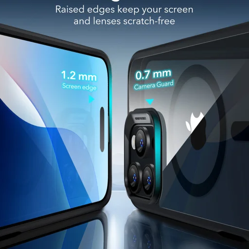  iPhone 16 Pro Max Átlátszó Fekete ESR - Klasszikus Hibrid HaloLock tok - 2