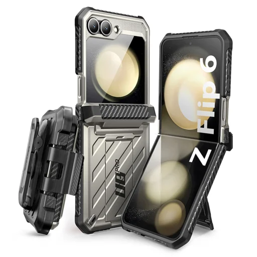  Samsung Galaxy Z Flip6 Titán Szürke Supcase Unicorn Beetle Pro tok - 1