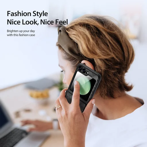  Dux Ducis - Fitt - Samsung Galaxy Z Flip6 - Rózsaszín tok - 6