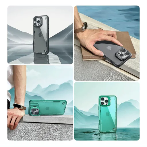  Nillkin - Iceblade Prop (kamerakivágással) - iPhone 16 Pro Max - Zöld tok - 7