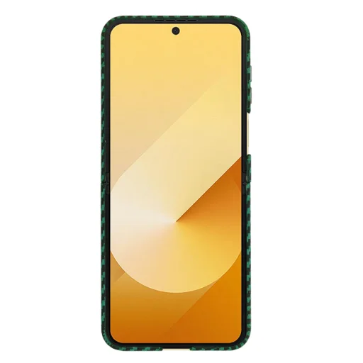 Techsuit - Karbonit Szálburkolat - Samsung Galaxy Z Flip6 - Zöld tok - 2