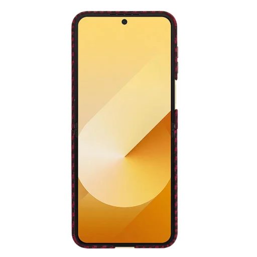 Techsuit - Szénszálas Borítás - Samsung Galaxy Z Flip6 - Piros tok - 2