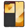 Techsuit - Carbonite FiberShell - Samsung Galaxy Z Flip6 - Piros Vortex tok