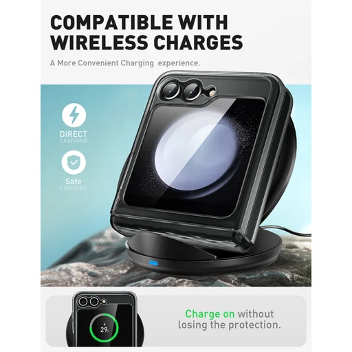  Samsung Galaxy Z Flip6 Fagyos Fekete i-Blason Cosmo tok - 4