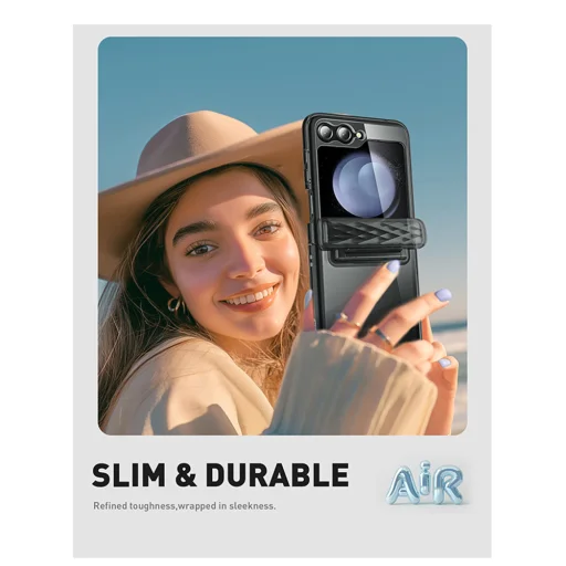  Samsung Galaxy Z Flip6 Fagyos Fekete i-Blason Cosmo tok - 5