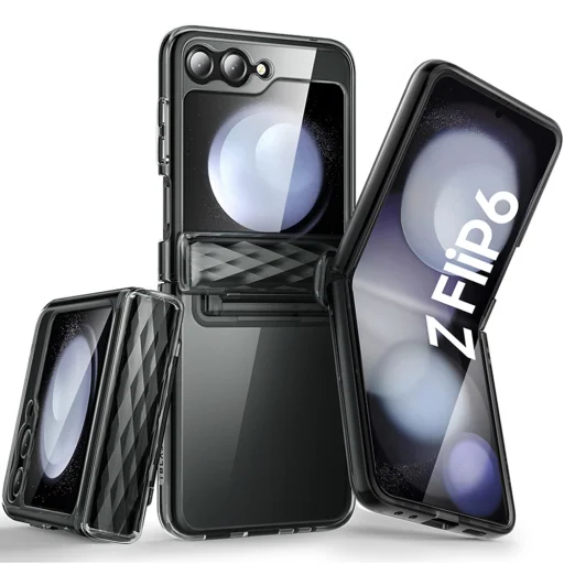  Samsung Galaxy Z Flip6 Fagyos Fekete i-Blason Cosmo tok - 1