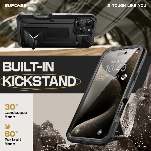  iPhone 16 Pro Fekete Supcase Unicorn Beetle Pro tok - 6